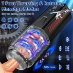 Upgrade Automatic Male Masturbator with 7 Thrusting & 7 Rotating Sex Machine Male Sex Toys with LCD Display D08A - Image 2