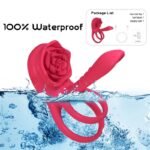 Vibrating Cock Ring Penis Sleeve with Rose Clitoral Stimulator APP Penis Ring Vibrator with 9 Vibration Modes - Image 9