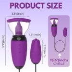 3IN1 Nipple Sucker Toys with 10 Vibrations & 5 Suctions Tongue Licking Nipple Pumps Vibrator with Removable Cup - Image 4