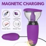 3IN1 Nipple Sucker Toys with 10 Vibrations & 5 Suctions Tongue Licking Nipple Pumps Vibrator with Removable Cup - Image 5