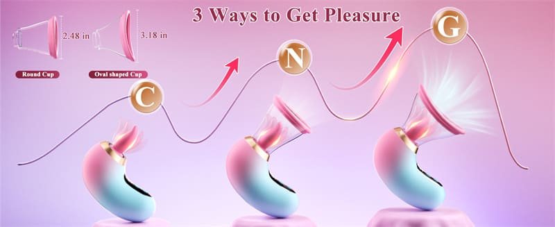 Anna Rose Tongue Vibrators with 3 Sucking 9 Tongue Licking & Vibrating Clitoral G Spot Vibrators with LCD Display
