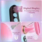 Anna Rose Tongue Vibrators with 3 Sucking 9 Tongue Licking & Vibrating Clitoral G Spot Vibrators with LCD Display - Image 5
