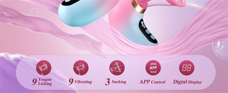 Anna Rose Tongue Vibrators with 3 Sucking 9 Tongue Licking & Vibrating Clitoral G Spot Vibrators with LCD Display