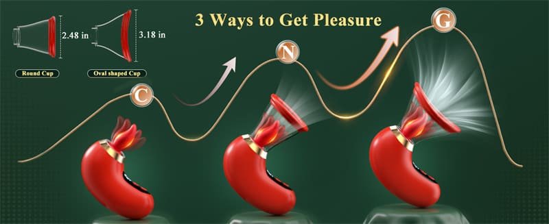 Anna Sucking Vibrator with 9 Tongue Licking & Vibrating 3 Sucking Rose Vibrator Sex Toys with LCD Display