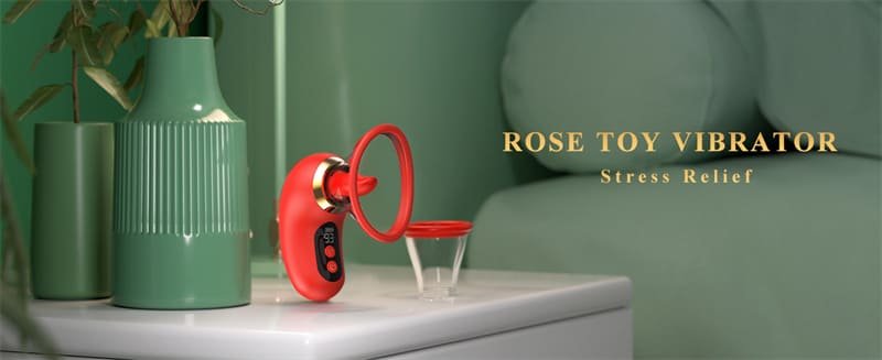 Anna Sucking Vibrator with 9 Tongue Licking & Vibrating 3 Sucking Rose Vibrator Sex Toys with LCD Display