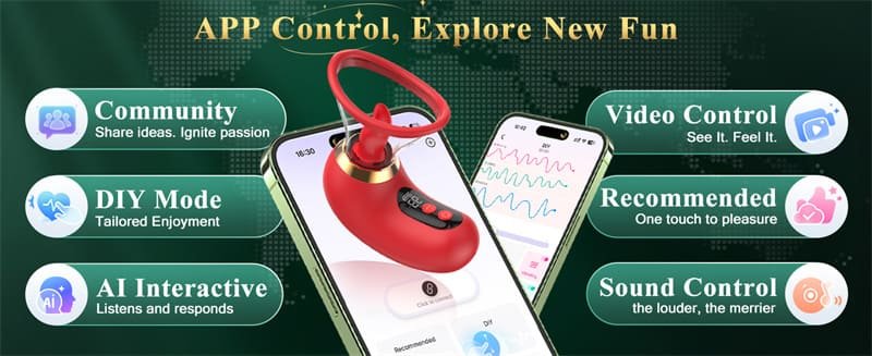 Anna Sucking Vibrator with 9 Tongue Licking & Vibrating 3 Sucking Rose Vibrator Sex Toys with LCD Display