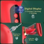 Anna Sucking Vibrator with 9 Tongue Licking & Vibrating 3 Sucking Rose Vibrator Sex Toys with LCD Display - Image 7