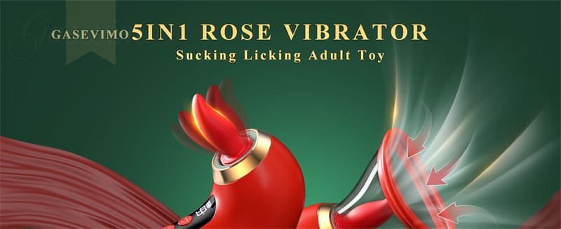 Anna Sucking Vibrator with 9 Tongue Licking & Vibrating 3 Sucking Rose Vibrator Sex Toys with LCD Display
