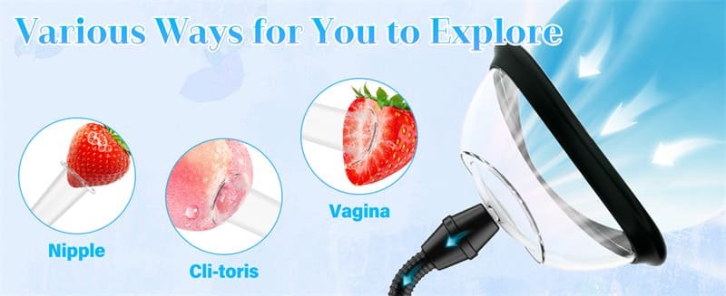 Automatic Vacuum Vagina Sex Pump with 3 Powerful Suction Modes Adult Sex Toys Pussy Pump with 5 Cups Included