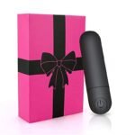 Black G Spot Mini Vibrator Nipple Clitorals Stimulator with 10 Vibration Modes Portable Waterproof Bullet Vibrator