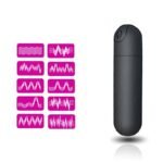 Black G Spot Mini Vibrator Nipple Clitorals Stimulator with 10 Vibration Modes Portable Waterproof Bullet Vibrator - Image 2