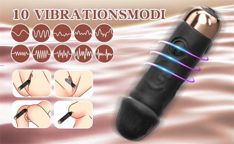 Bullet Dildo Vibrator for Women with 10 Vibration Modes Mini Vibrator Clit Stimulator for Solo Couples Pleasure 8