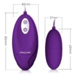 EROCOME Bullet Vibrator with 12 Vibrations Double Bullet Egg Vibrator for G Spot Clitoral with Wired Control - Image 9