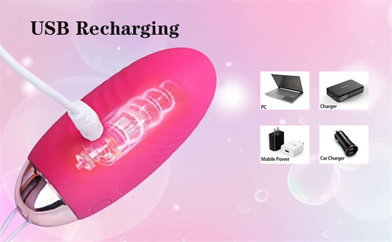 Egg Vibrator with Remote Control Soft Silicone Bullet Vibrator with 10 Vibrations for G spot Clit Stimulation 11