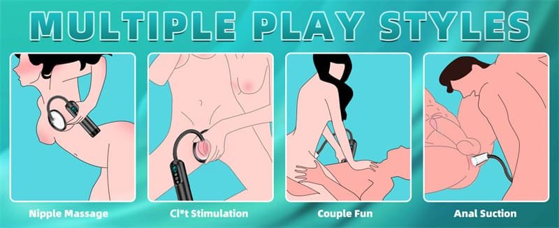 Electric Pussy Pump Nipple Sucker Sex Toys with 6 Suction Modes BDSM Toys Kit Clit Sucker with 5 Size Cups Included