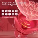 Grabbing Rose Nipple Sex Toy with 10 Vibration and 10 Grabbing Modes 360° Tongue Licking Swirling Nipple Vibrator - Image 4