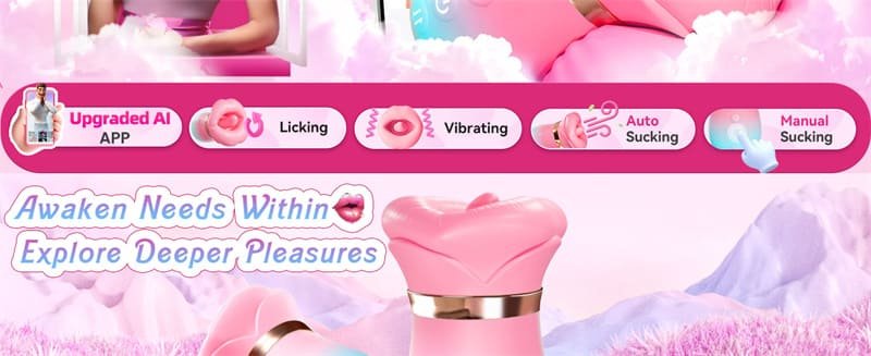 Hotsvibe 10 Tongue Licking Rose Tongue Vibrator Anal Clit Nipple Vibrators Female Couples Sex Toys with APP 11