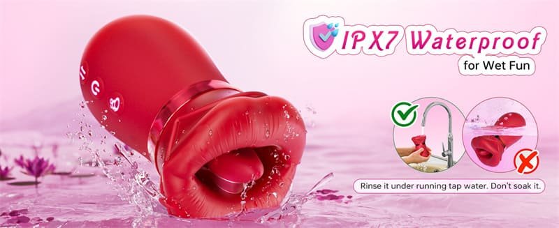 Hotsvibe 5IN1 Mouth Sucking Vibrator Rose Sex Toy with 10 Tongue Licking Modes & APP Clit Nipple Vibrators