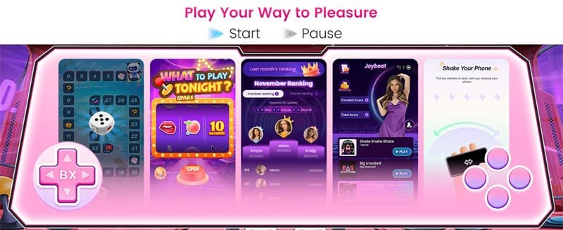 Hotsvibe 5IN1 Mouth Sucking Vibrator Rose Sex Toy with 10 Tongue Licking Modes & APP Clit Nipple Vibrators