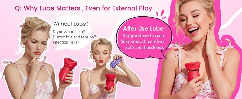 Hotsvibe 5IN1 Mouth Sucking Vibrator Rose Sex Toy with 10 Tongue Licking Modes & APP Clit Nipple Vibrators