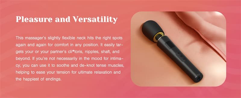 Hotsvibe Magic Wand Vibrators with 9 Vibrations 5 Speeds Mini Vibrating Wand for Clitoral Stimulation 10