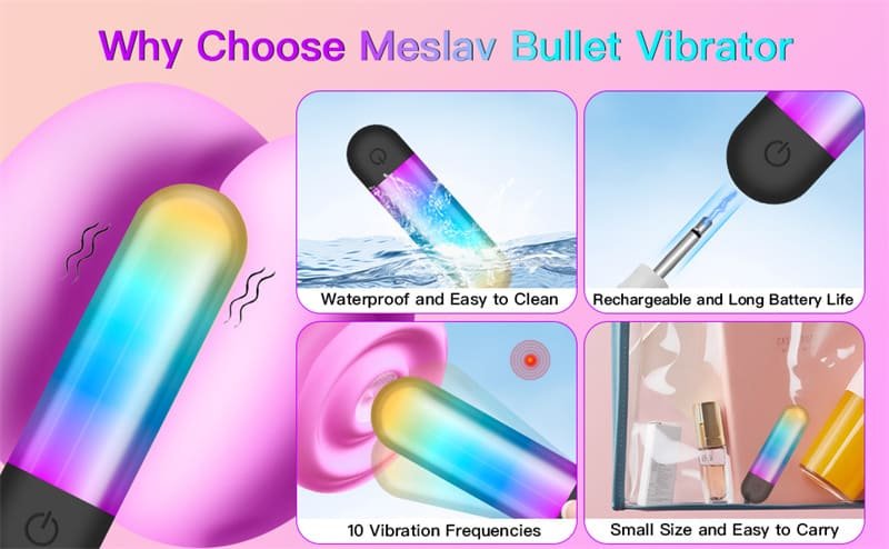 Hotsvibe Mini Bullet Vibrator Sex Toys for Women with 10 Vibration Modes Lipstick Vibrator Bullet Female Sex Toy