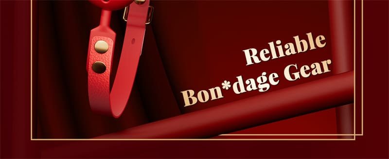 Hotsvibe Premium Leather BDSM Restraints Ball Gag Mouth Plug with 3 Breathing Holes Silicone Bondage Ball Gag for Sex 10