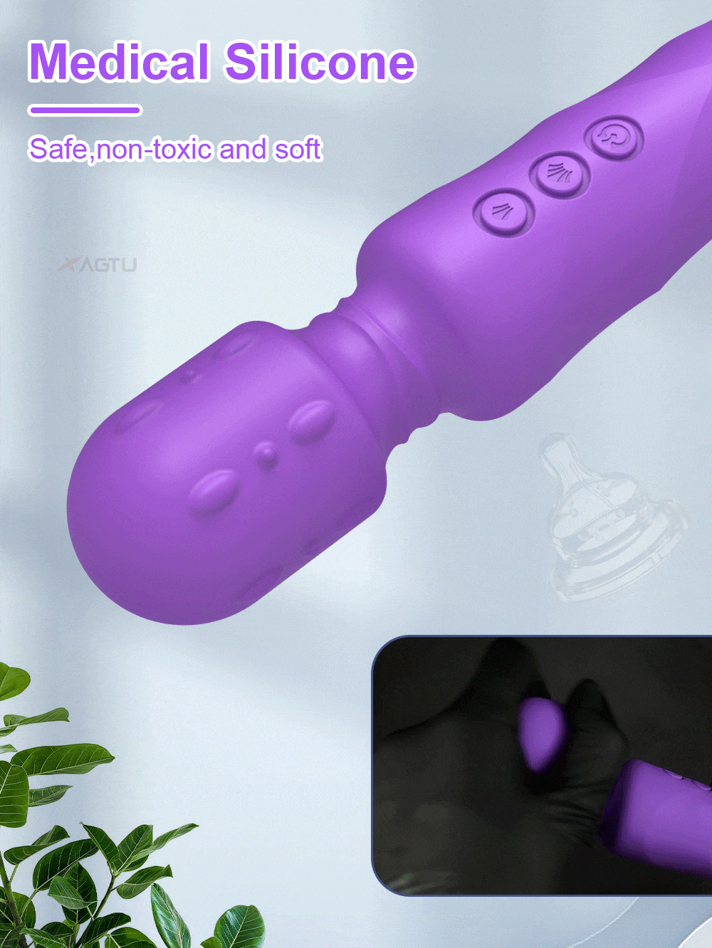 Hotsvibe Vibrator Wand Massager Sex Toy with 20 Vibration Modes AV Vibrator for Women for Women Couple