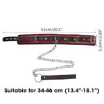 Leather Sex Collar Set for Women Sex Leashes Comfortable for (13"-18") Neck Circumference - Image 2