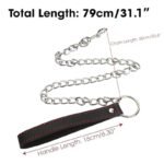 Leather Sex Collar Set for Women Sex Leashes Comfortable for (13"-18") Neck Circumference - Image 3