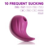 Mini Silicone Sucking Vibrator with 10 Vibration Sucking Modes for Clitoral and Nipple Sucking Couples Sex Toys - Image 2