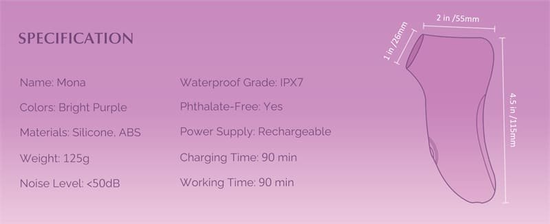 Mona Clitoral Sucking Vibrator for Women with 10 Vibration Sucking Modes Clitoris Nipple Stimulator Clit Sucker