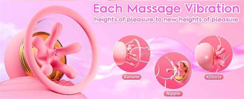 Nipple Toys Sex Toys Vibrator with 9 Kneading and Vibration Modes Nipple Clamps Clit Sucker BDSM Adult Toys