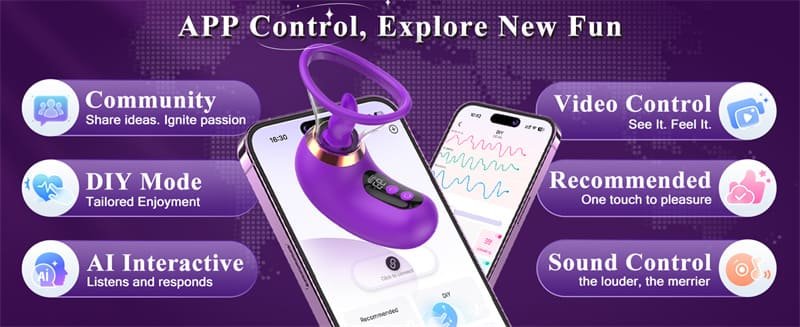 Purple Sucking Vibrator 3 Sucking 9 Tongue Licking Vibrating Rose Tongue Vibrators with LCD Display 10