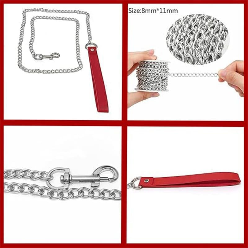 Red Leather Sex Collar and Leash Set for Women, Goth Punk Rave Accessories Gothic Jewelry Sexy Collar 3 Red Leather Sex Collar and Leash Set for Women Goth Punk Rave Accessories Gothic Jewelry Sexy Collar 5