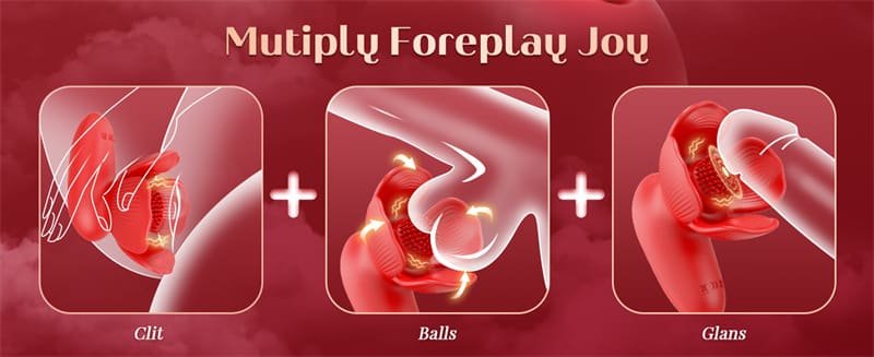 Rose Nipple Toys Nipple Vibrator with 10 Vibration and 10 Grabbing Modes Vibrating Nipple Clamps