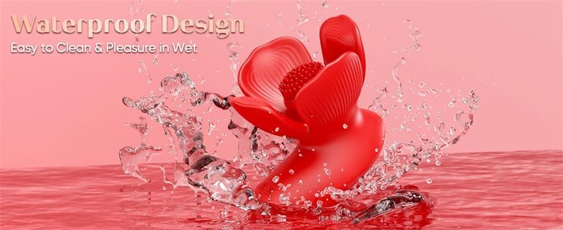 Rose Nipple Toys Nipple Vibrator with 10 Vibration and 10 Grabbing Modes Vibrating Nipple Clamps