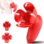Rose Nipple Toys Nipple Vibrator with 10 Vibration and 10 Grabbing Modes Vibrating Nipple Clamps