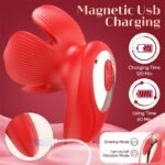 Rose Nipple Toys Nipple Vibrator with 10 Vibration and 10 Grabbing Modes Vibrating Nipple Clamps - Image 7