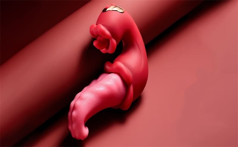 Rose Tongue Vibrator for Women with 10 Tongue Licking Modes Clitoral Stimulator G Spot Vibrator for Couples Orgasms 12