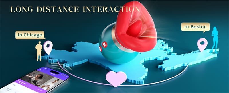 Rose Tongue Vibrator with App - 3IN1 Big Mouth Vibrators with 10 Tongue Licking & Sucking & Vibrating Modes