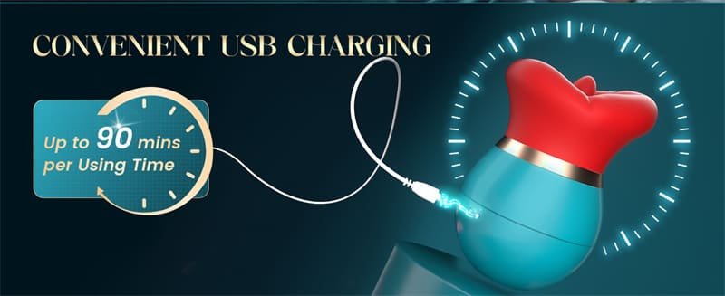 Rose Tongue Vibrator with App - 3IN1 Big Mouth Vibrators with 10 Tongue Licking & Sucking & Vibrating Modes