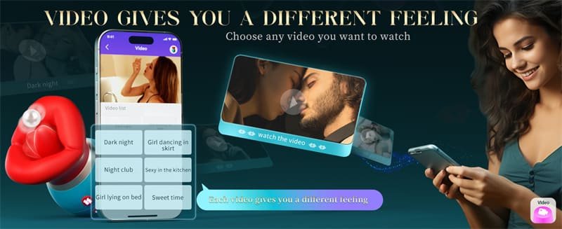 Rose Tongue Vibrator with App - 3IN1 Big Mouth Vibrators with 10 Tongue Licking & Sucking & Vibrating Modes