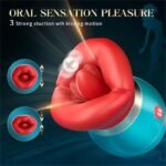 Rose Tongue Vibrator with App - 3IN1 Big Mouth Vibrators with 10 Tongue Licking & Sucking & Vibrating Modes - Image 3