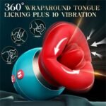 Rose Tongue Vibrator with App - 3IN1 Big Mouth Vibrators with 10 Tongue Licking & Sucking & Vibrating Modes - Image 7