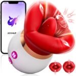 Rose Tongue Vibrator with App, Hotsvibe 10 Tongue Licking & Sucking & Vibrating Clit Nipple Vibrator for Women