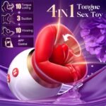 Rose Tongue Vibrator with App, Hotsvibe 10 Tongue Licking & Sucking & Vibrating Clit Nipple Vibrator for Women - Image 2