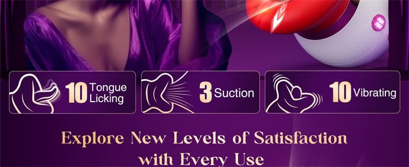 Rose Tongue Vibrator with App, Hotsvibe 10 Tongue Licking & Sucking & Vibrating Clit Nipple Vibrator for Women