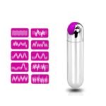 Silver Bullet Vibrator Vagina Stimulator Massager with 10 Vibration Modes Portable Waterproof Mini Vibrator - Image 2