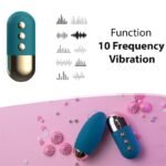 VIBRO Vibrating Egg Sex Toys for Female with 10 Vibration Modes Green Bullet Vibrator Love Egg with Remote Control - Image 4